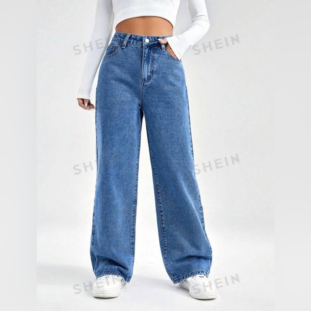 SHEIN EZWear Wide Leg Jeans